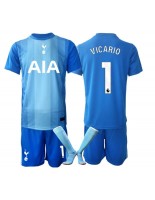 Tottenham Hotspur Guglielmo Vicario #1 Brankářské Venkovní dres pro děti 2025-26 Krátký Rukáv (+ trenýrky)